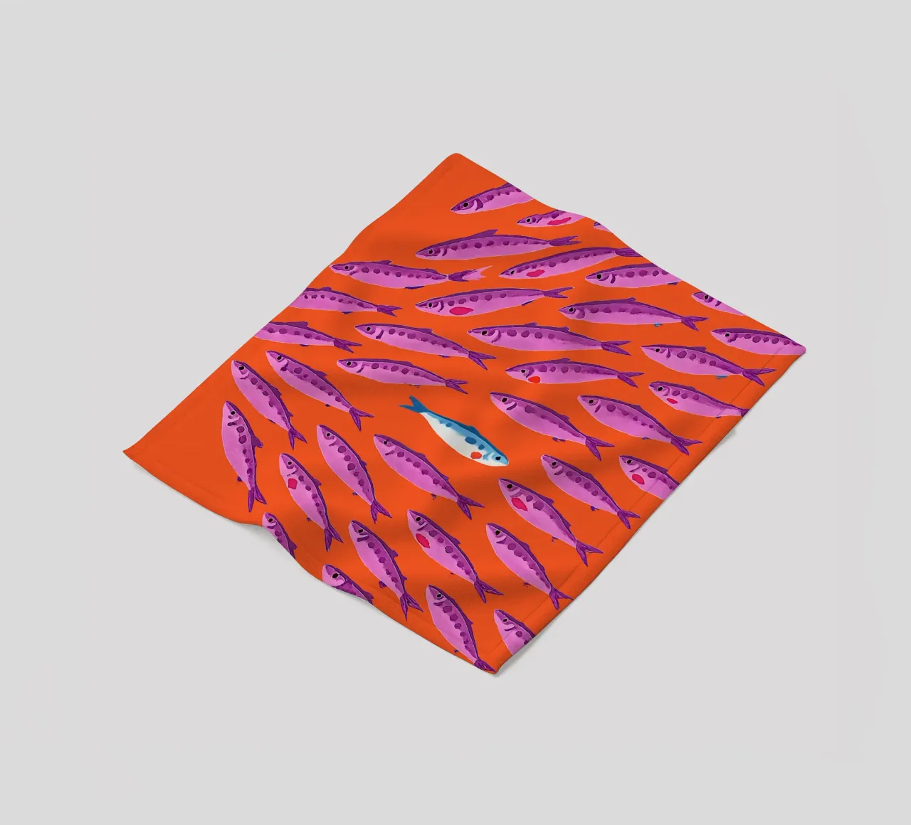 Non come gli altri - Pop-Art Fischbild coperta in pile da KUNSTstück