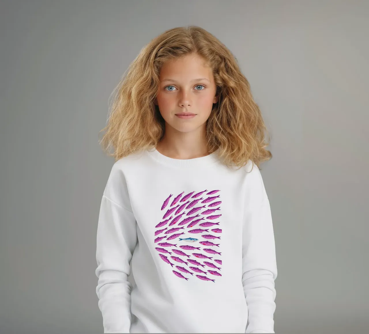 No como los demás - Pop-Art Fischbild sudadera para niño de KUNSTstück