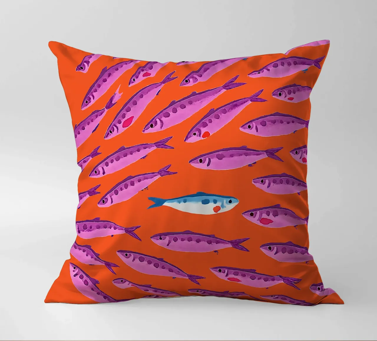 Non come gli altri - Pop-Art Fischbild cuscino da KUNSTstück