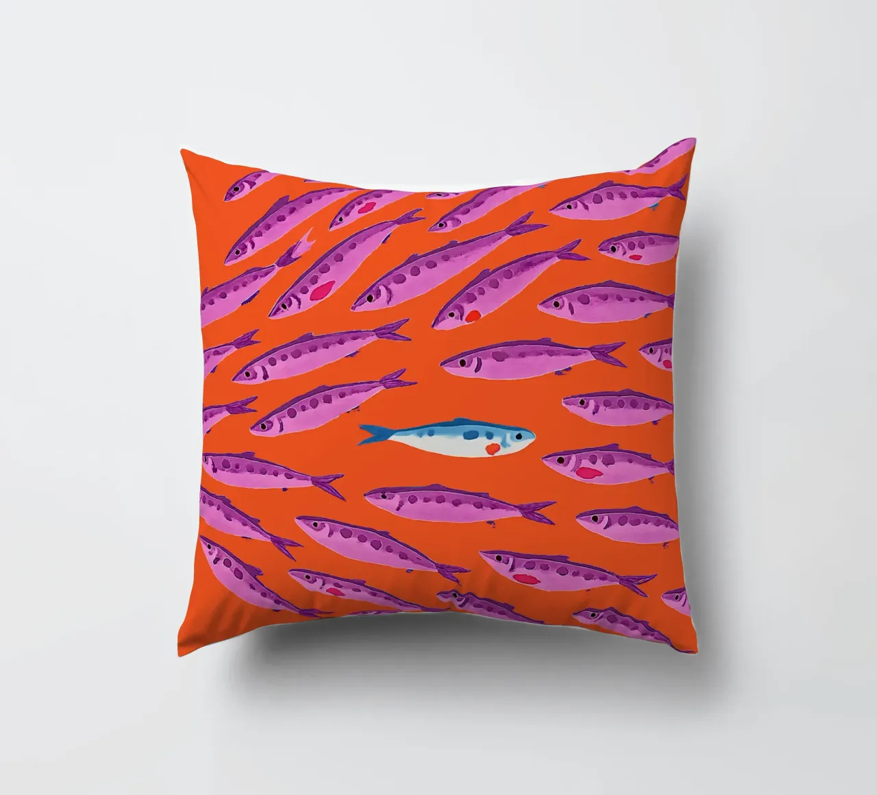 Non come gli altri - Pop-Art Fischbild cuscino da KUNSTstück