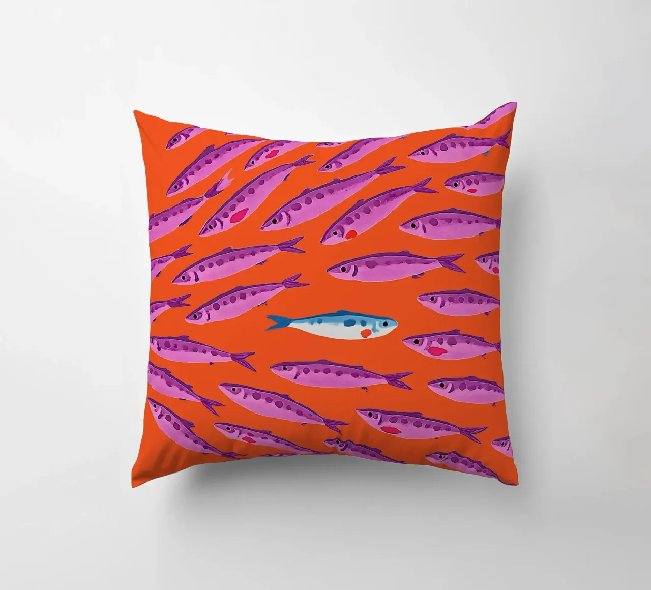 Non come gli altri - Pop-Art Fischbild cuscino da KUNSTstück
