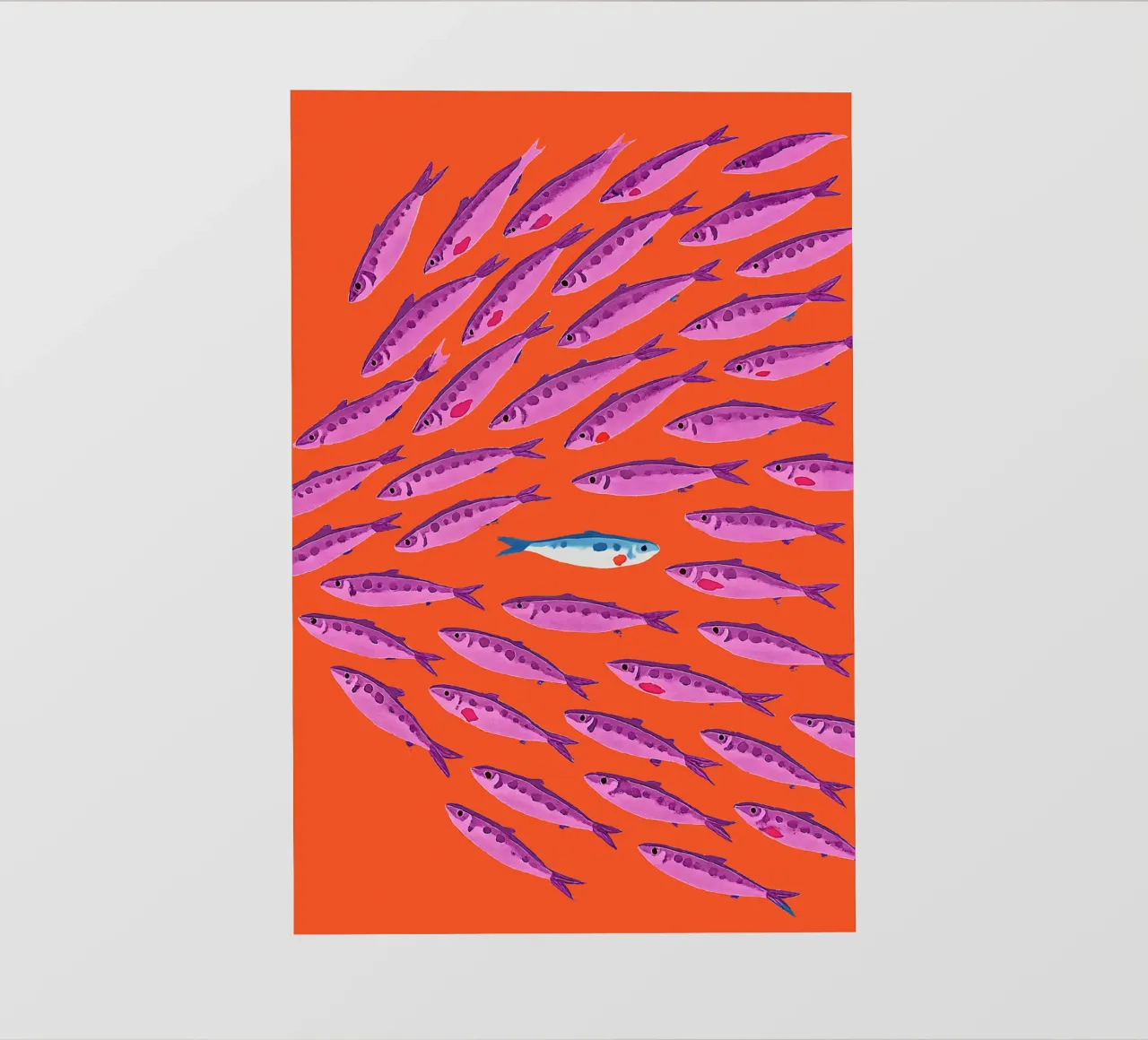 Non come gli altri - Pop-Art Fischbild telo in pvc da KUNSTstück