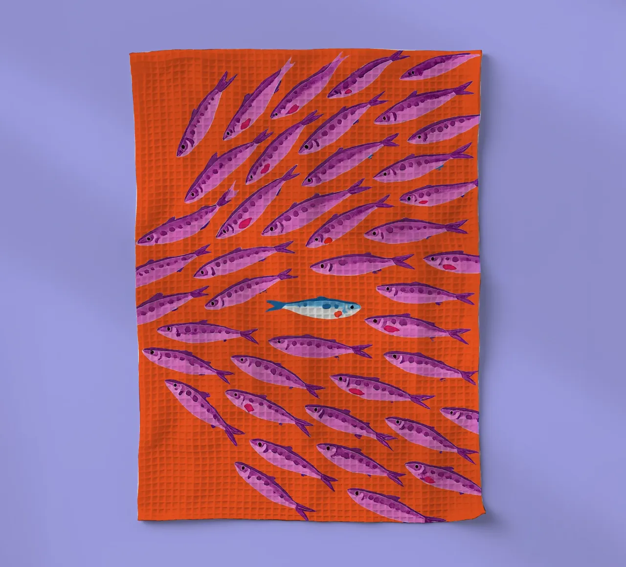 Pas comme les autres - Pop-Art Fischbild torchon de KUNSTstück