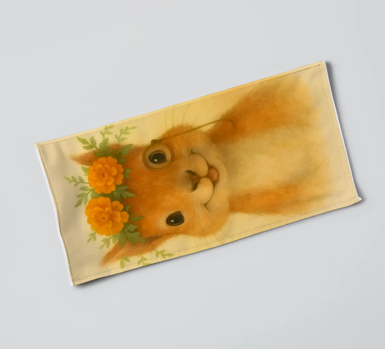 Scoiattolo gentiluomo in fiore asciugamano da bagno da Graceful Desine