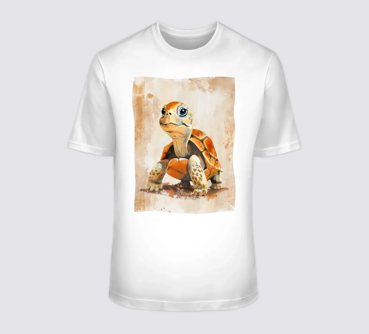 Turtle exploring a sandy landscape t-shirt by DesignDoodle