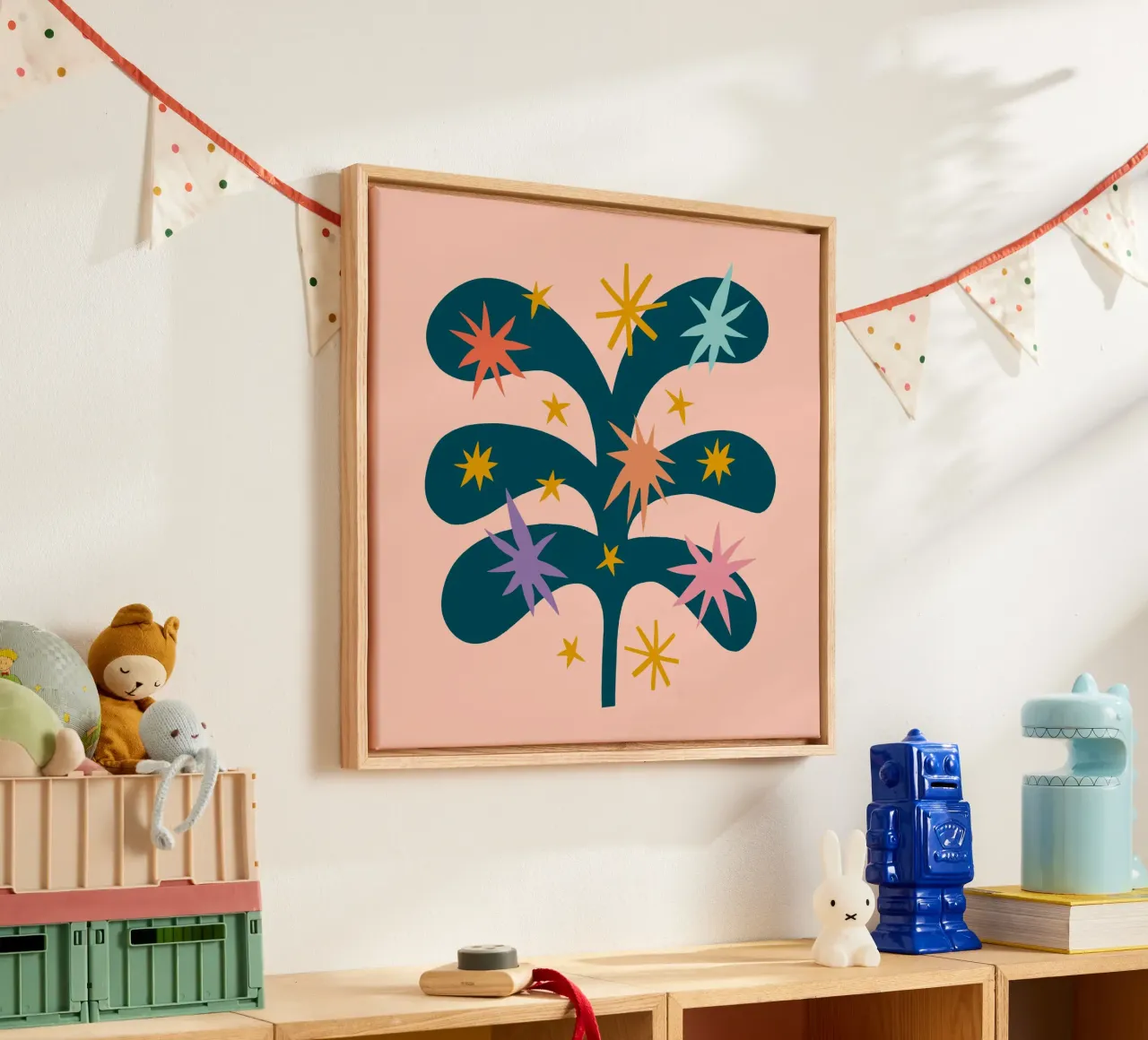 Happy Christmas No 27 tela con Cornice a cassetta da treechild