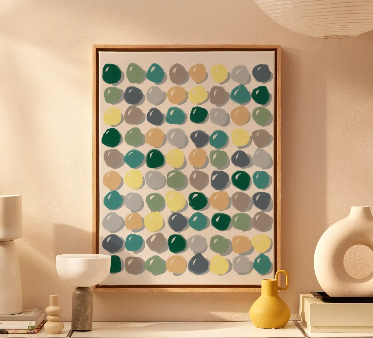 Pebbles canvas met Baklijst van Viola
