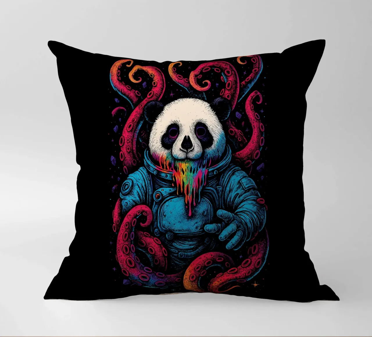 Cosmic Panda Kraken cuscino da BadrBrand