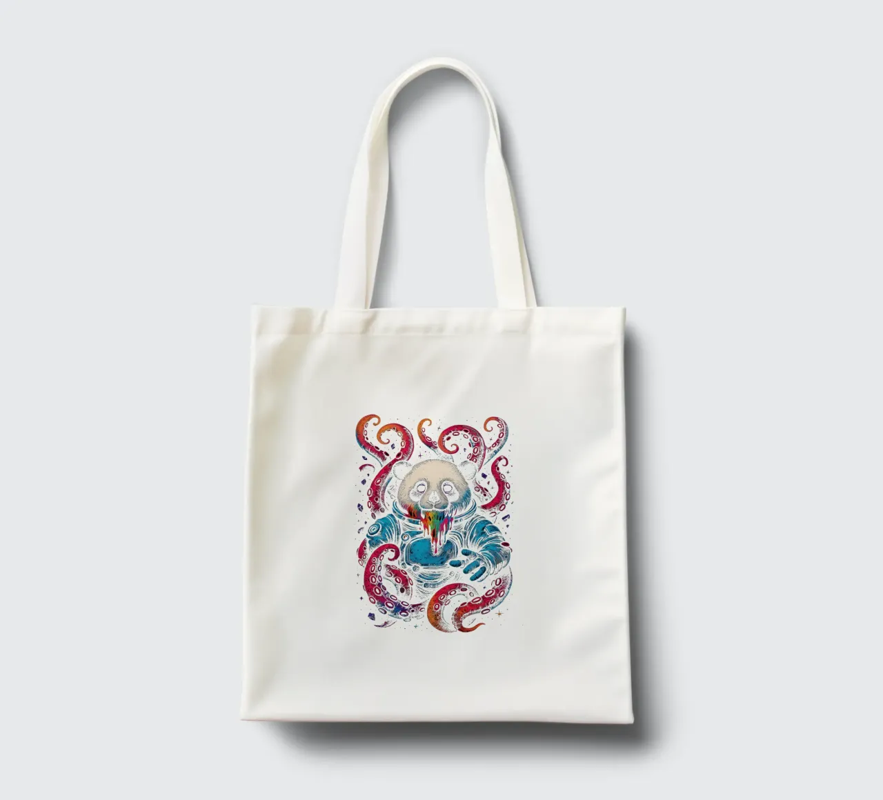 Cosmic Panda Kraken tote bag by BadrBrand
