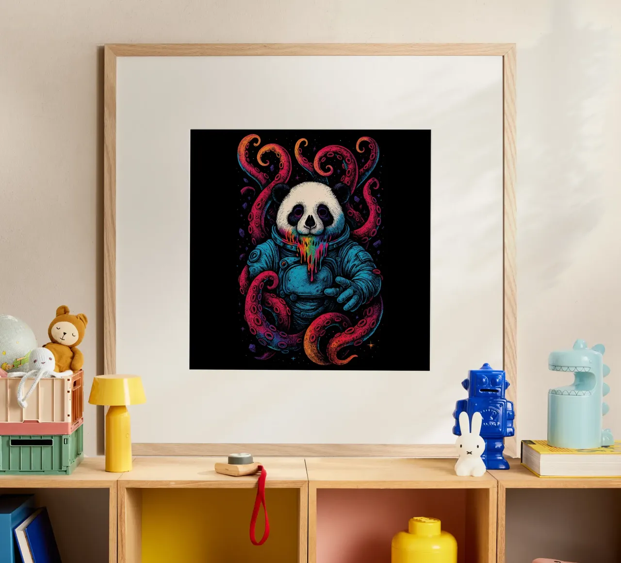 Cosmic Panda Kraken carta hahnemühle da BadrBrand