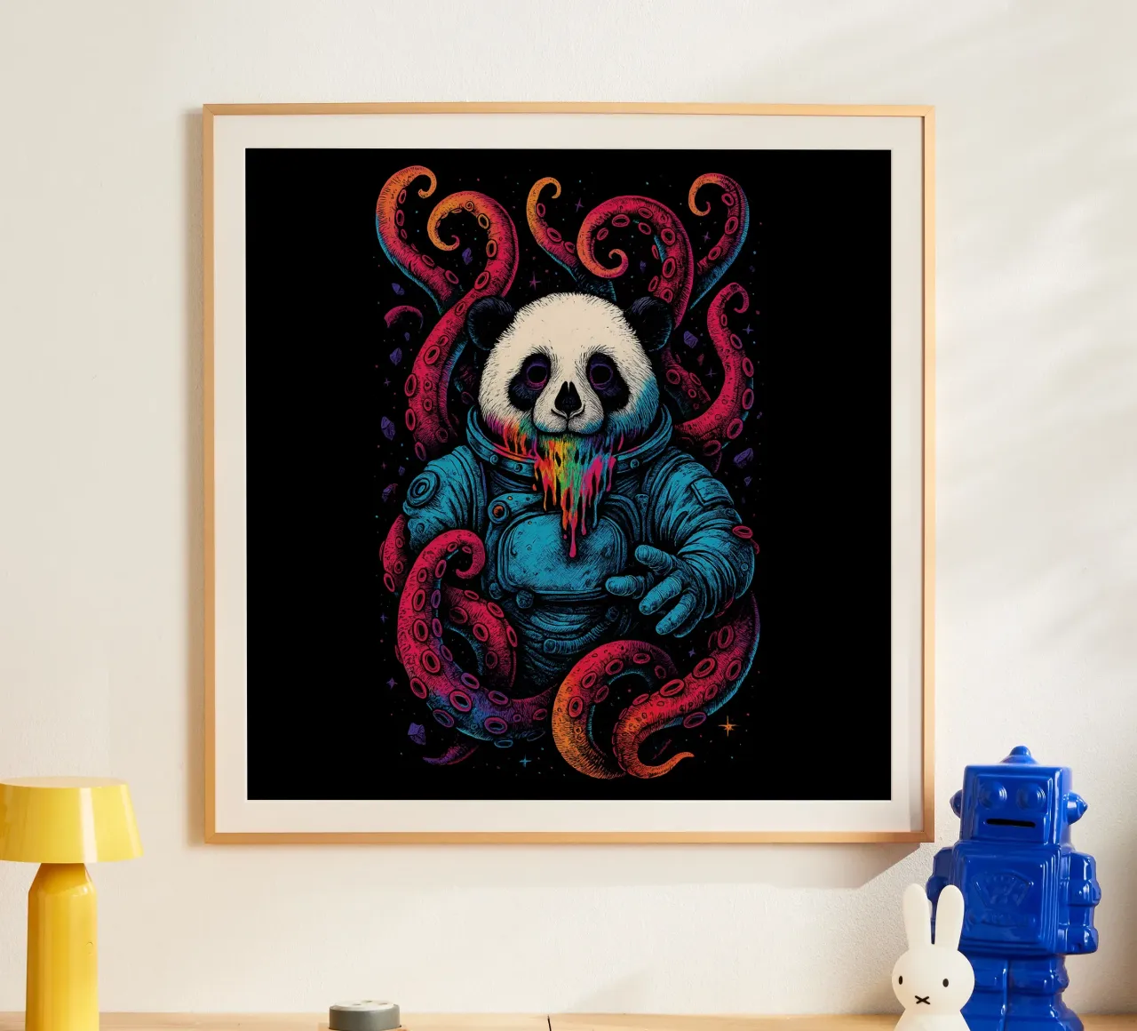 Cosmic Panda Kraken carta hahnemühle da BadrBrand