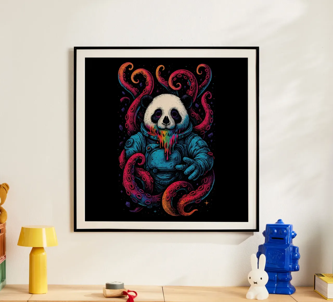 Cosmic Panda Kraken carta hahnemühle da BadrBrand