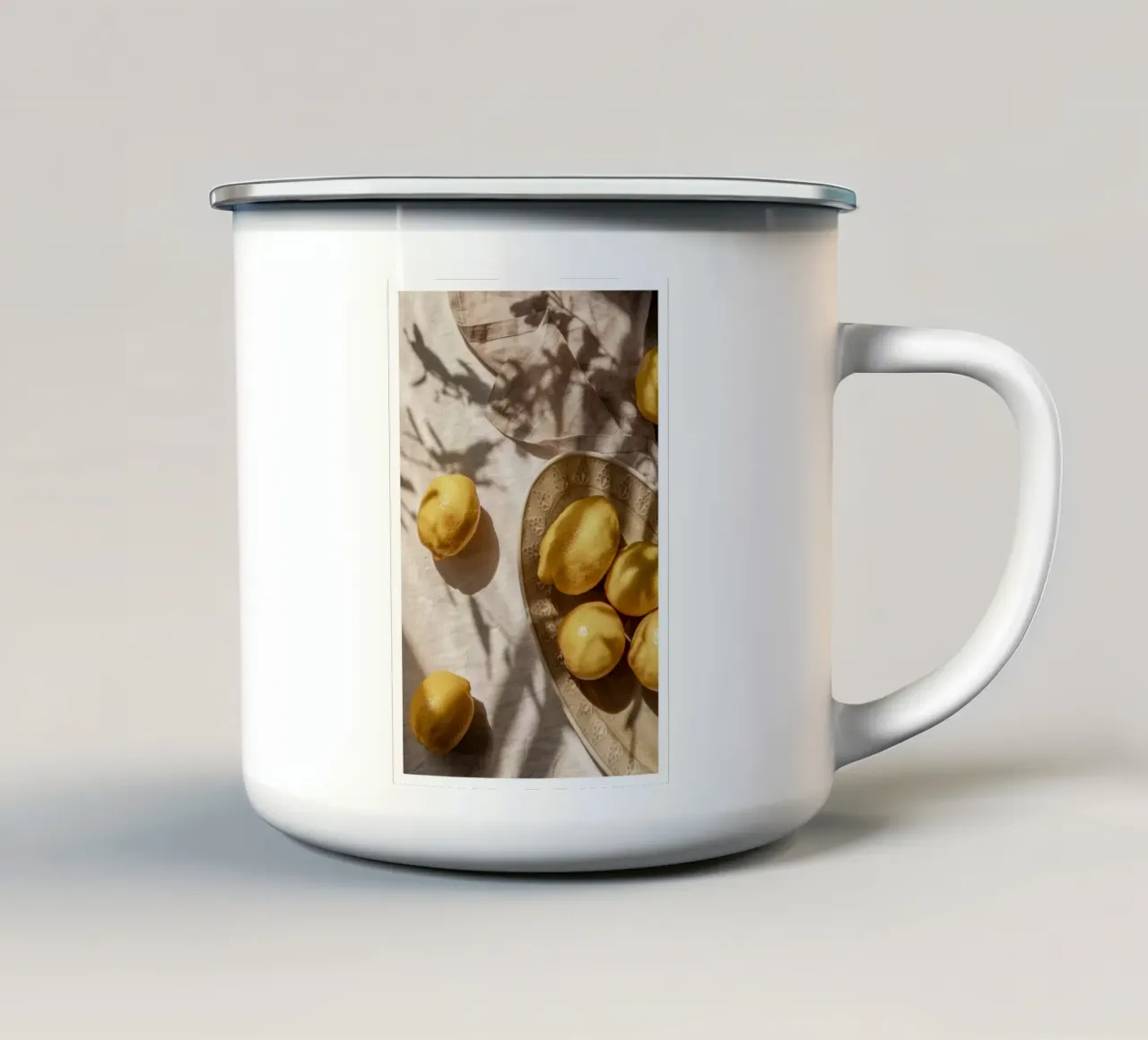 limoni frutta tazza in smalto da Abigail Ellis