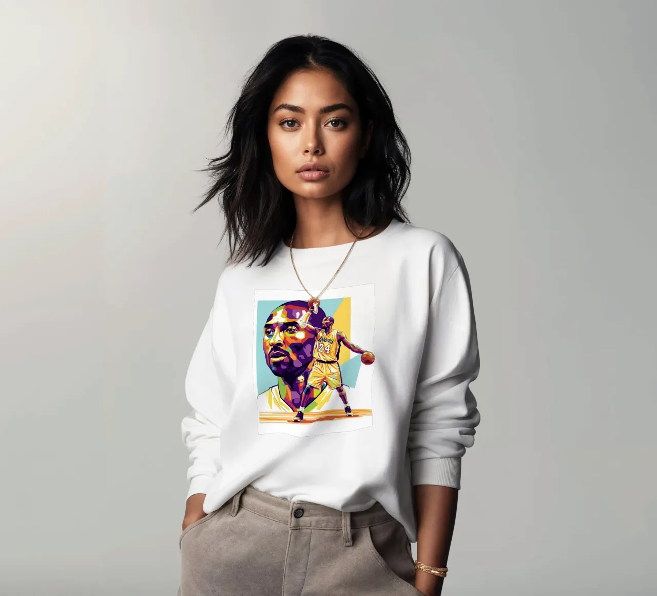 Kobe Bryant-WPAP art 1 felpa da Hantamrata