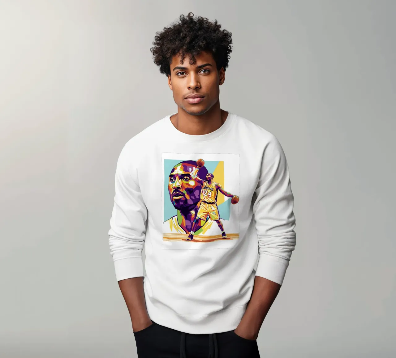 Kobe Bryant-WPAP art 1 felpa da Hantamrata