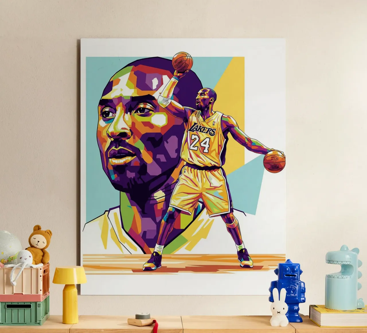 Kobe Bryant-WPAP art 1 alluminio dibond da Hantamrata