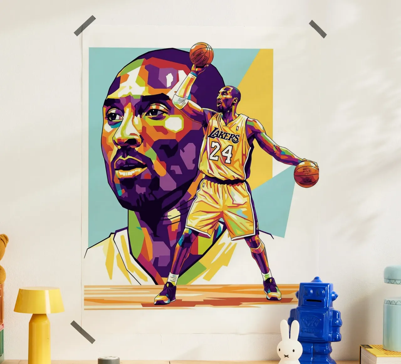Kobe Bryant-WPAP art 1 carta hahnemühle da Hantamrata