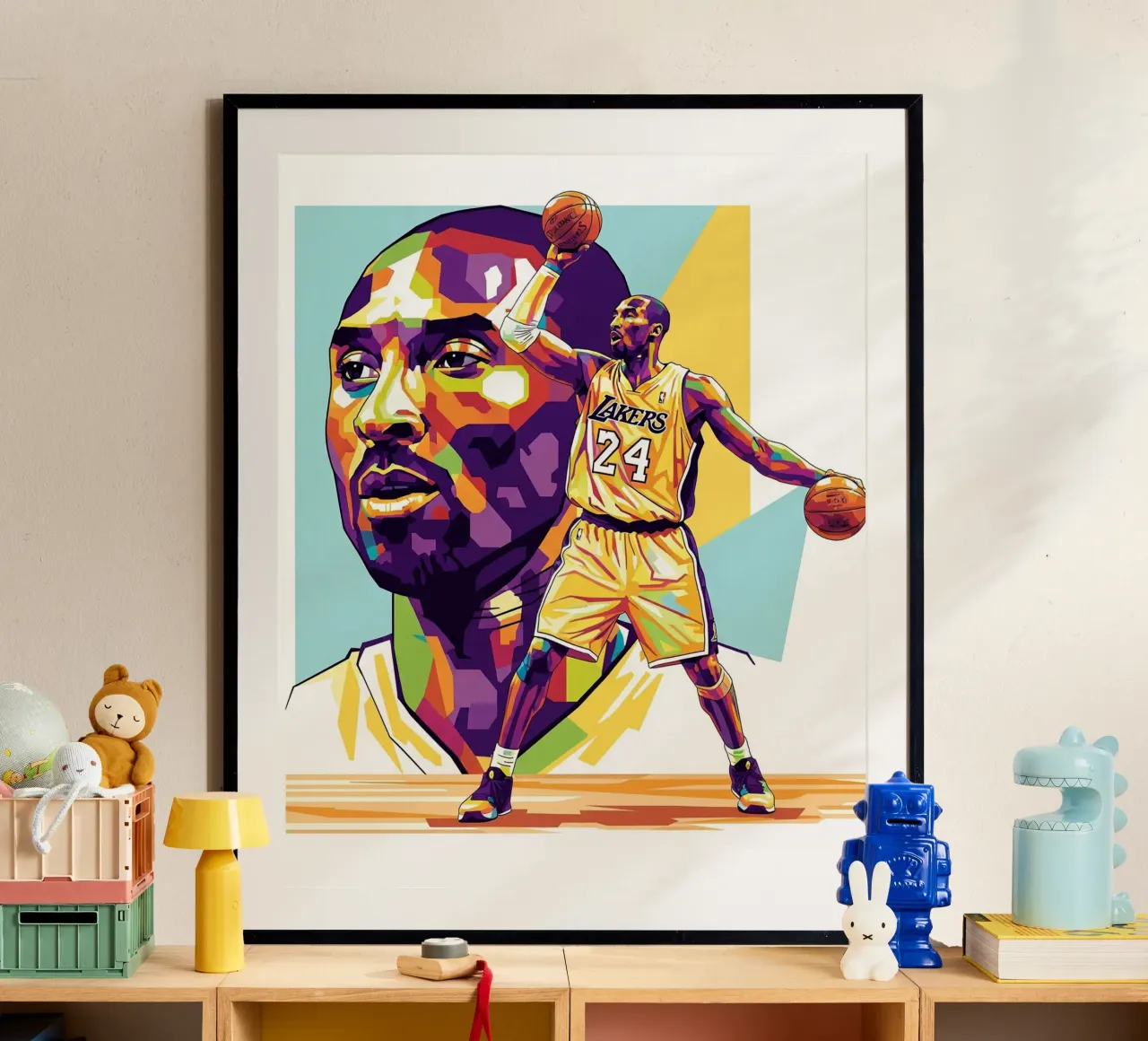 Kobe Bryant-WPAP art 1 carta hahnemühle da Hantamrata