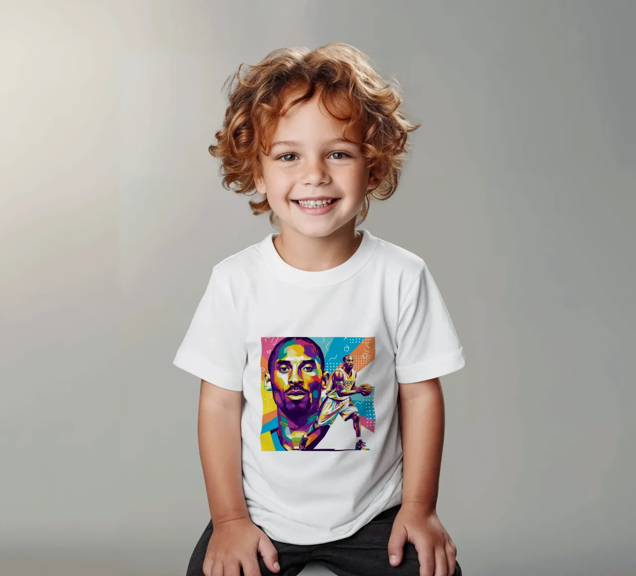 Kobe Bryant-WPAP art 2 kids t-shirt by Hantamrata
