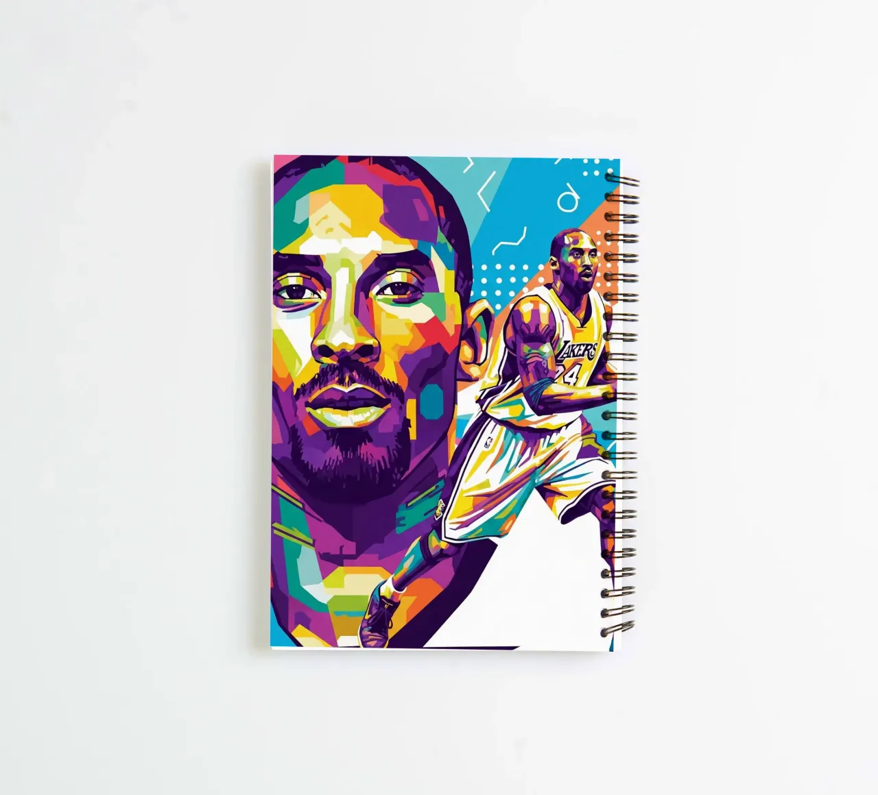 Kobe Bryant-WPAP art 2 notitieboek met spiraal van Hantamrata