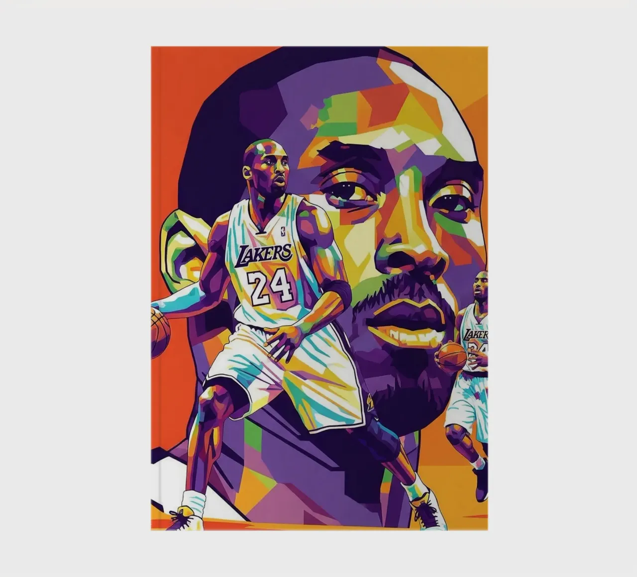 Kobe Bryant-WPAP art 4 notebook by Hantamrata