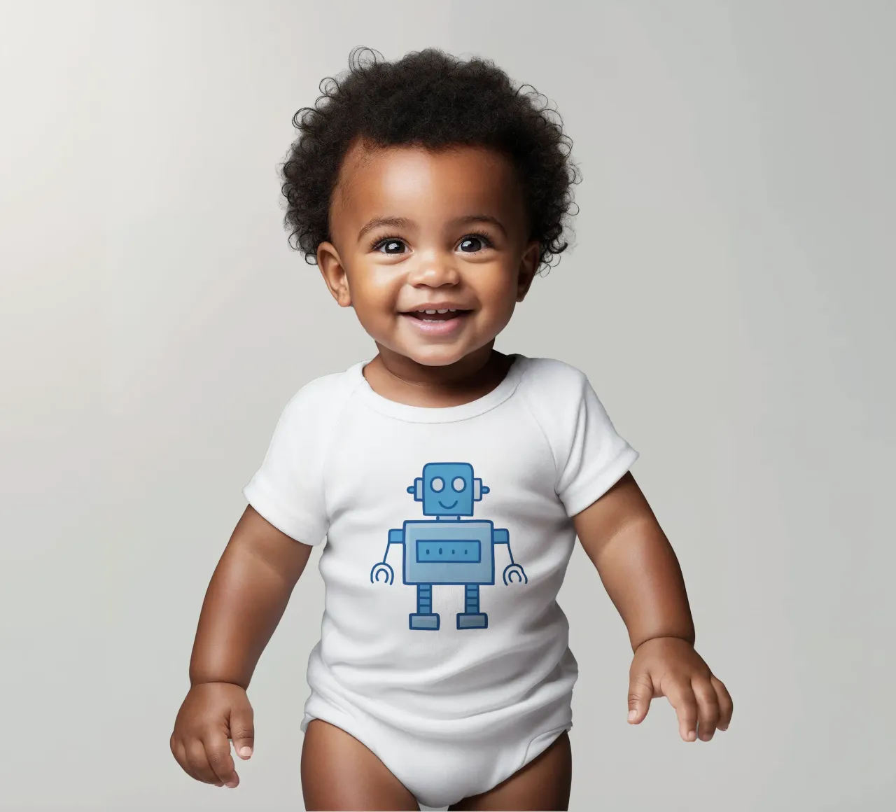 Ptit Robot 7 body neonato maniche corte da Rezh creations