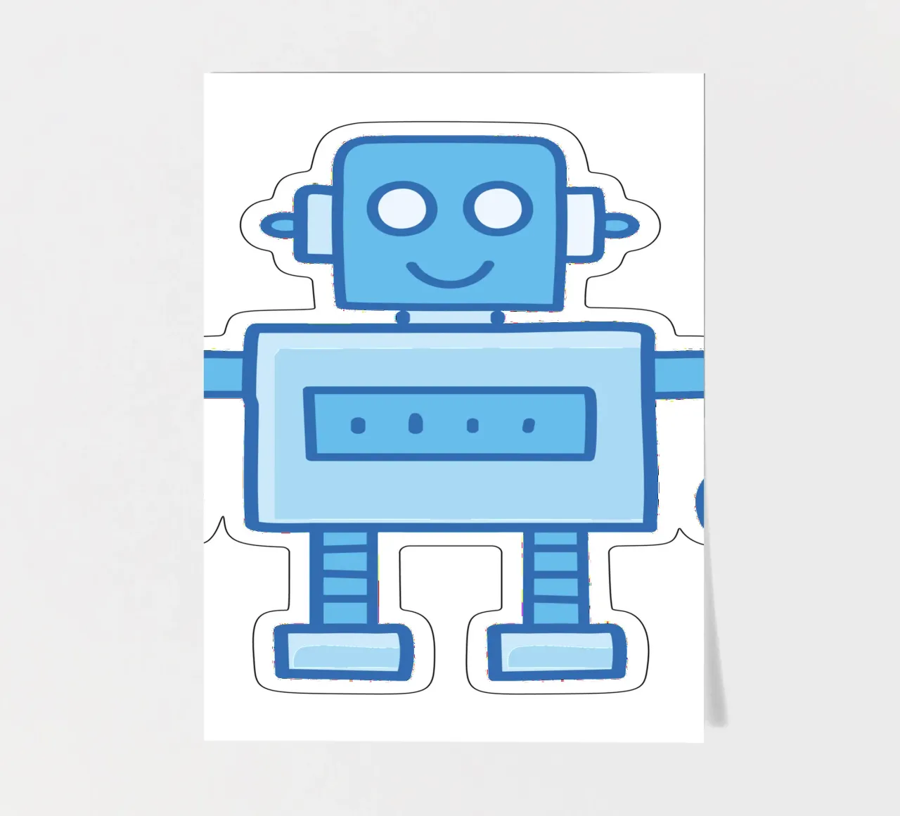 Ptit Robot 7 foglio adesivo da Rezh creations
