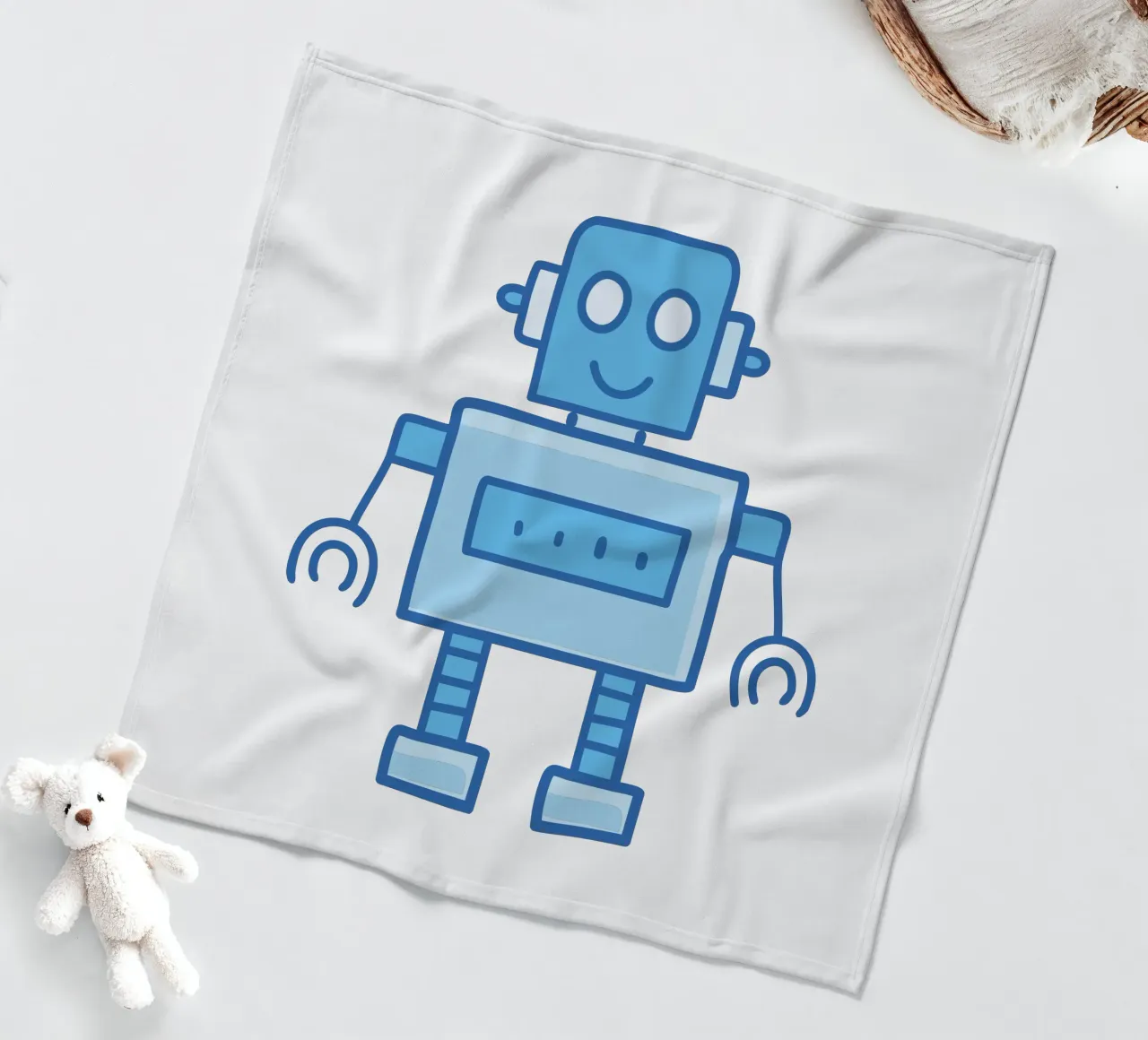 Ptit Robot 7 coperta in pile da Rezh creations
