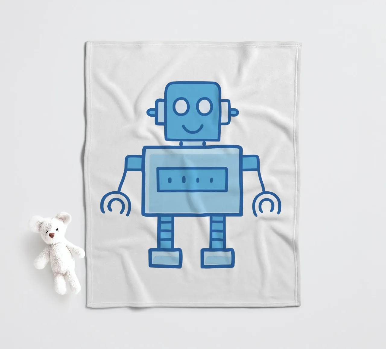 Ptit Robot 7 coperta in pile da Rezh creations