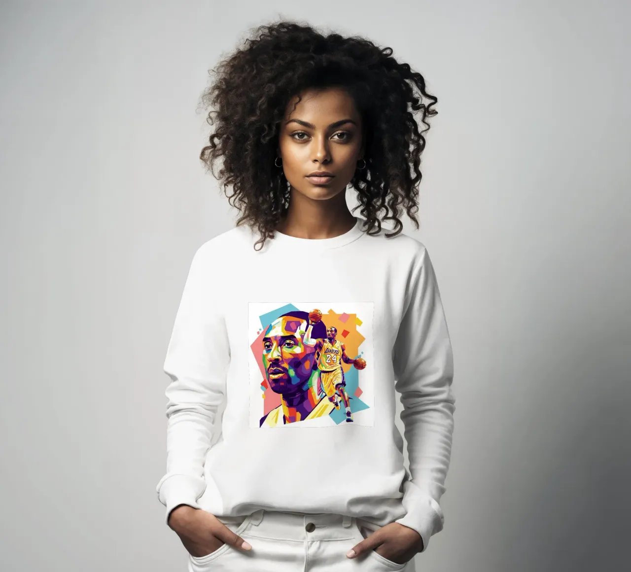 Kobe Bryant-WPAP art 5 felpa da Hantamrata