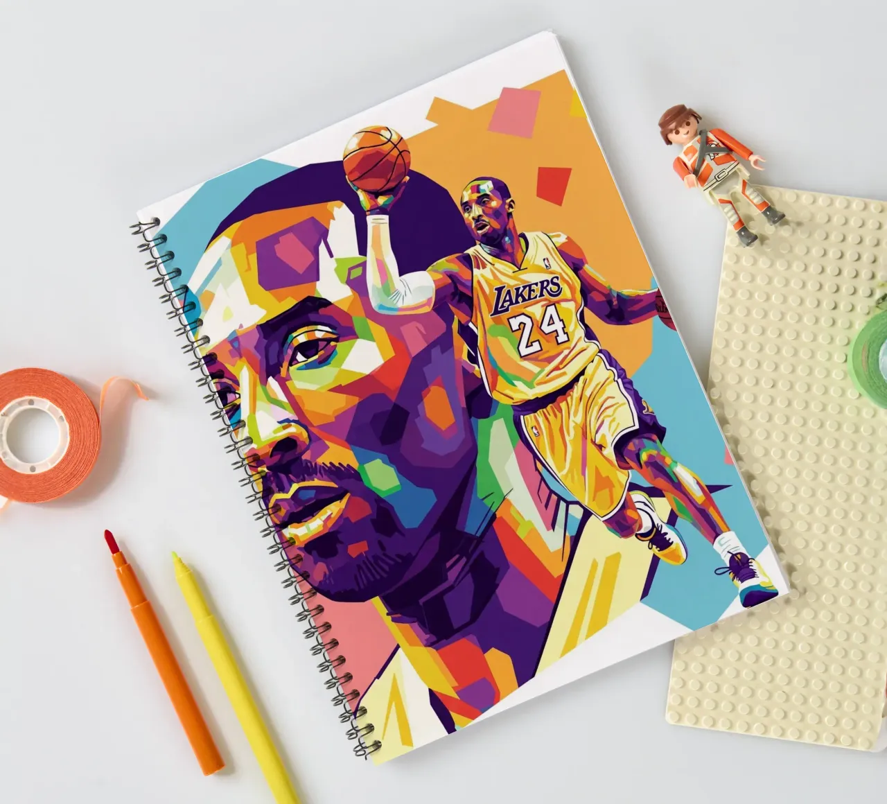 Kobe Bryant-WPAP art 5 diario ad anelli da Hantamrata