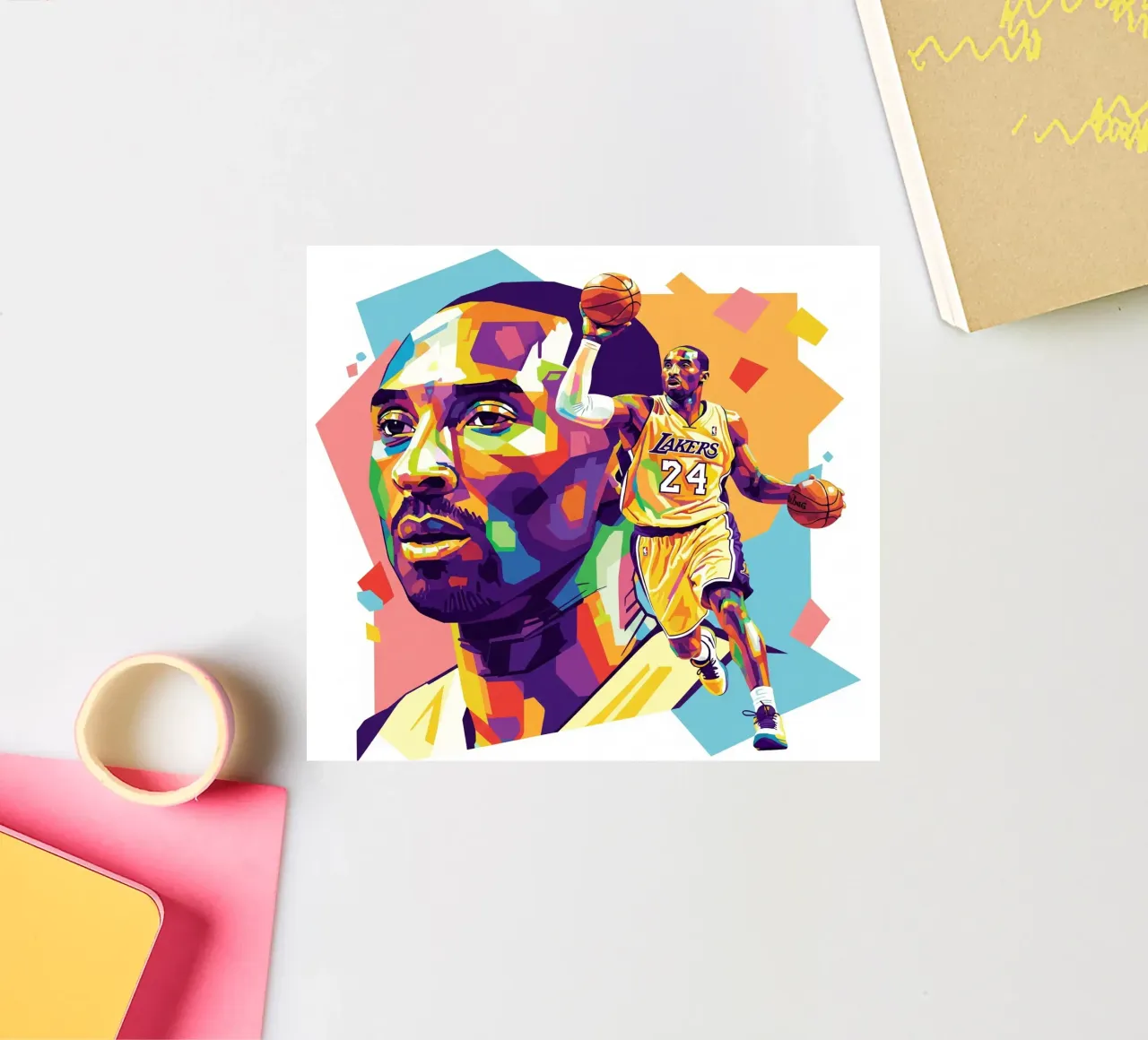 Kobe Bryant-WPAP art 5 adesivo da Hantamrata