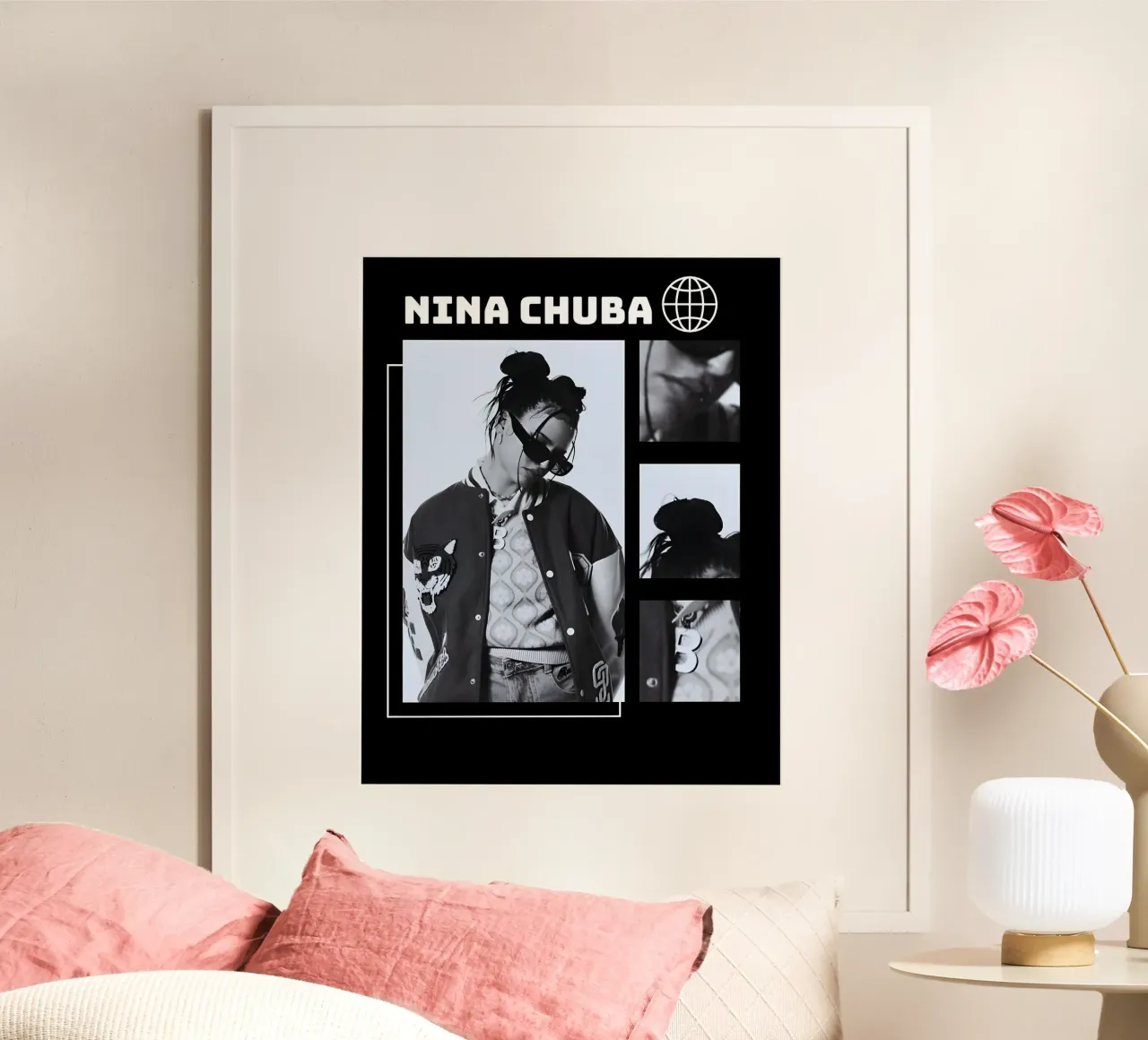 ritratto Nina Chuba poster da vintage