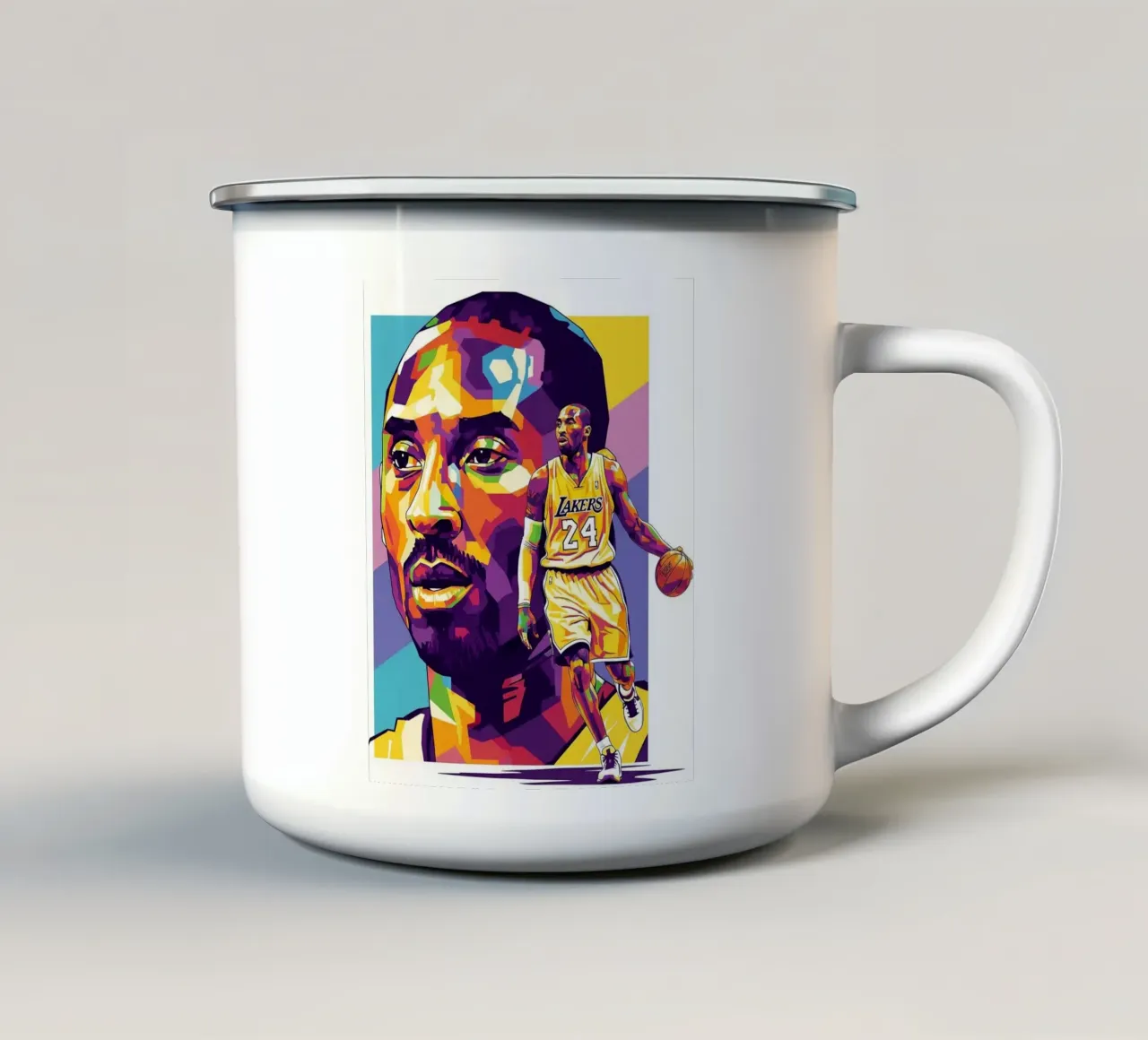 Kobe Bryant-WPAP art 6 emaille mok van Hantamrata