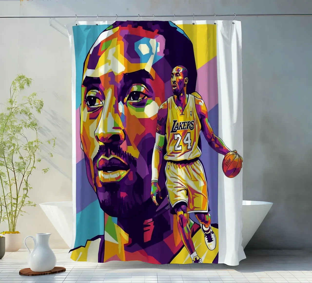 Kobe Bryant-WPAP art 6 tenda da doccia da Hantamrata