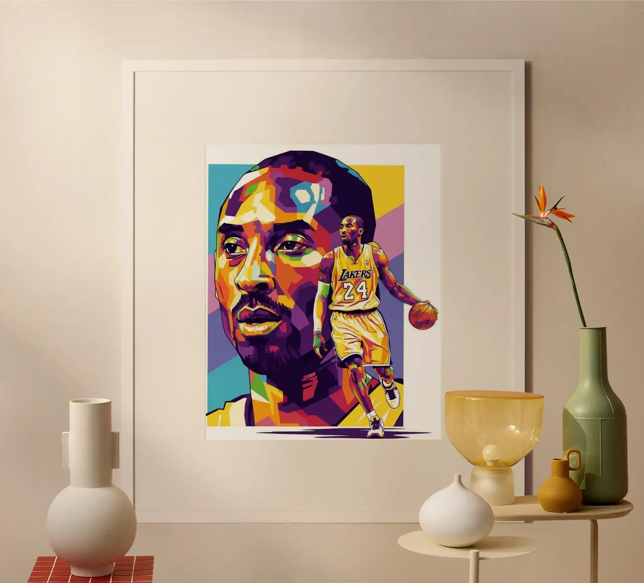 Kobe Bryant-WPAP art 6 carta hahnemühle da Hantamrata