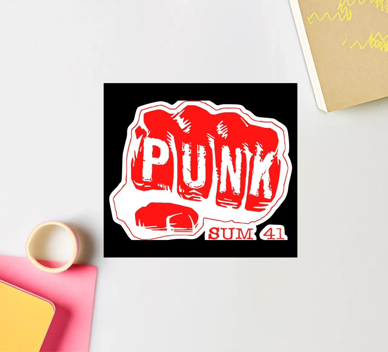 Tshirt classica Punch Punk by SUM 41 adesivo da av3ribrand