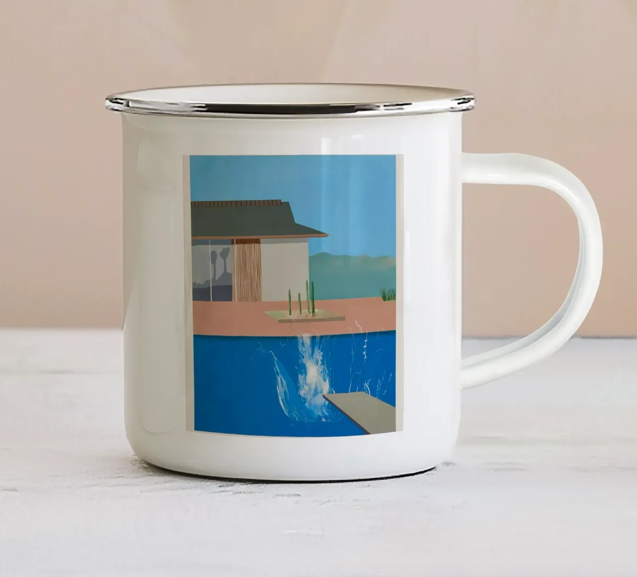 Pool Splash tazza in smalto da janetlynn