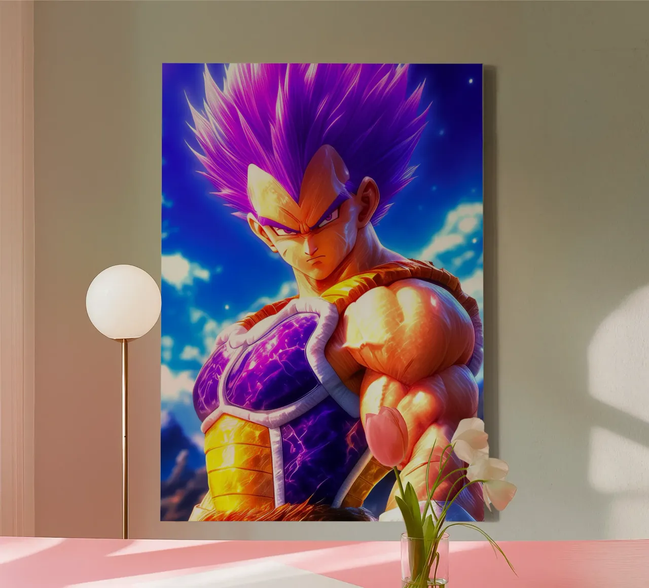 Vegeta Drakenbal canvas met Baklijst van Fleur de Lys