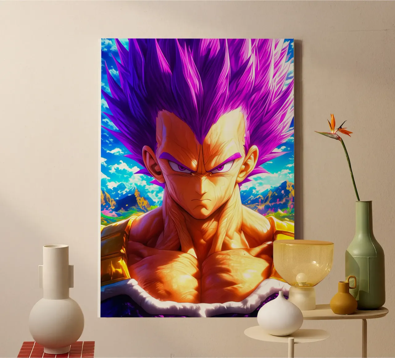 Vegeta Drakenbal canvas met Baklijst van Fleur de Lys