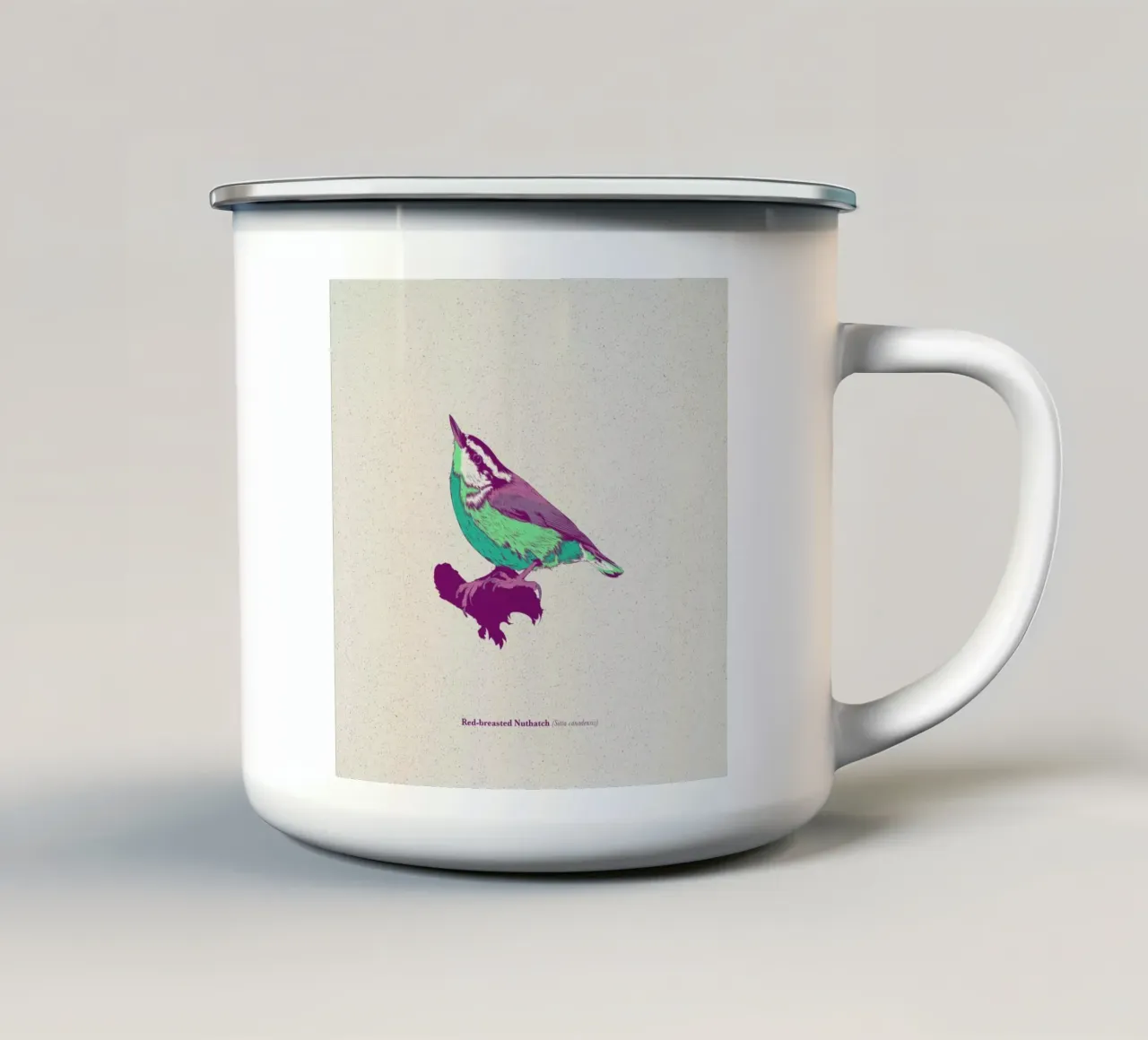 Bird 01 tazza in smalto da Cranio Dsgn