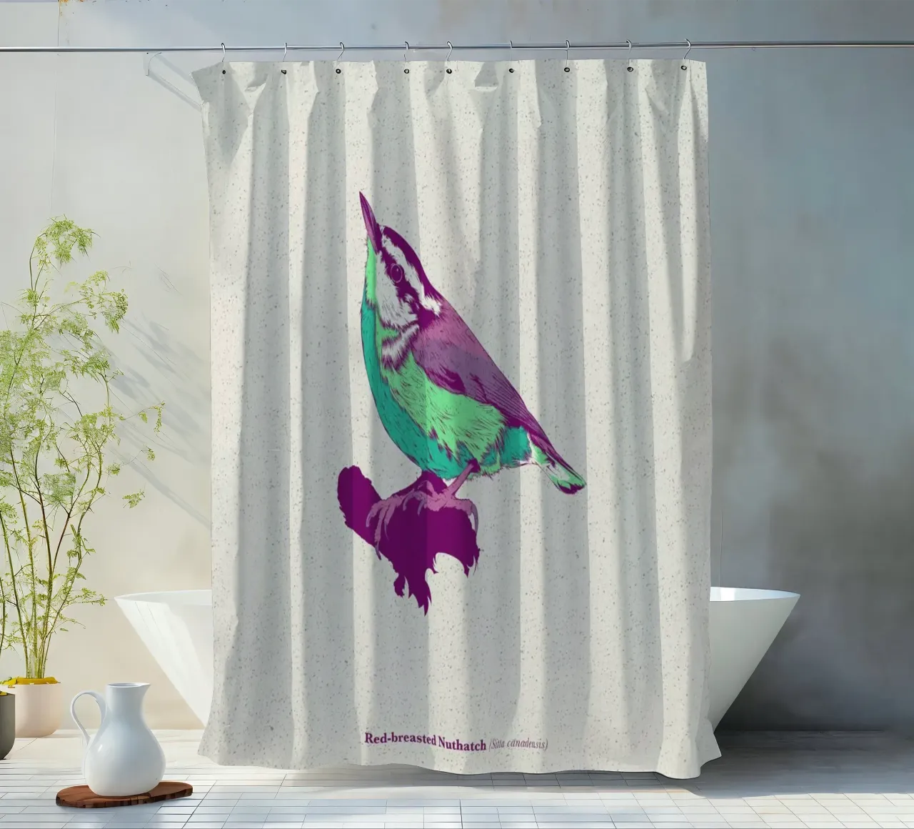 Bird 01 tenda da doccia da Cranio Dsgn