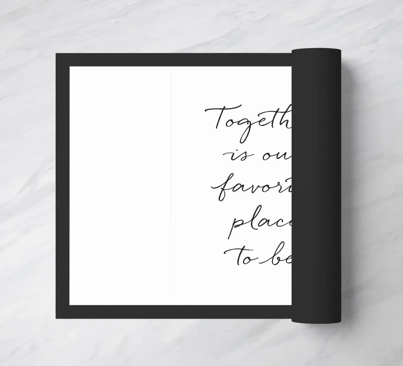 typography quote doormat by Eva Rogers