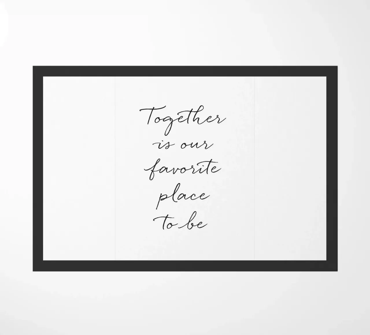 typography quote doormat by Eva Rogers