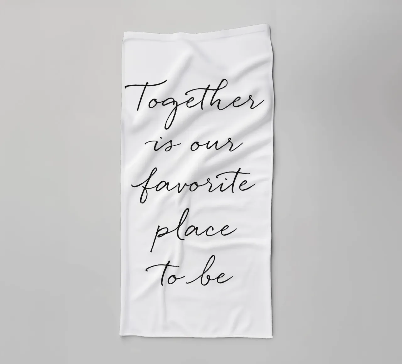 typography quote towel by Eva Rogers