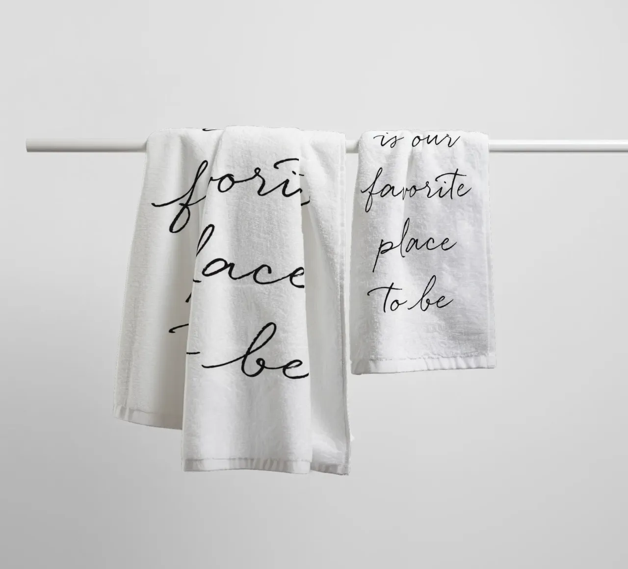 typography quote towel by Eva Rogers