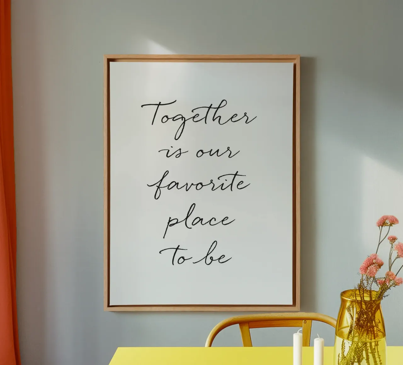 citazione tipografica tela con Cornice a cassetta da Eva Rogers