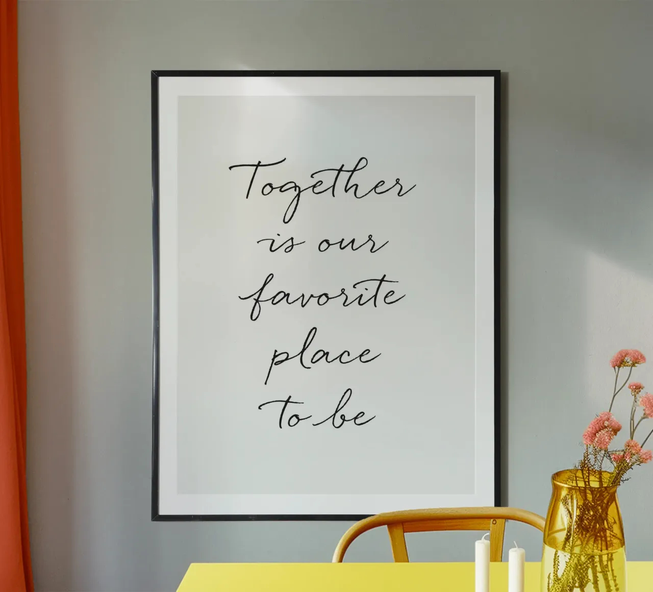 citazione tipografica poster con telaio in alluminio da Eva Rogers