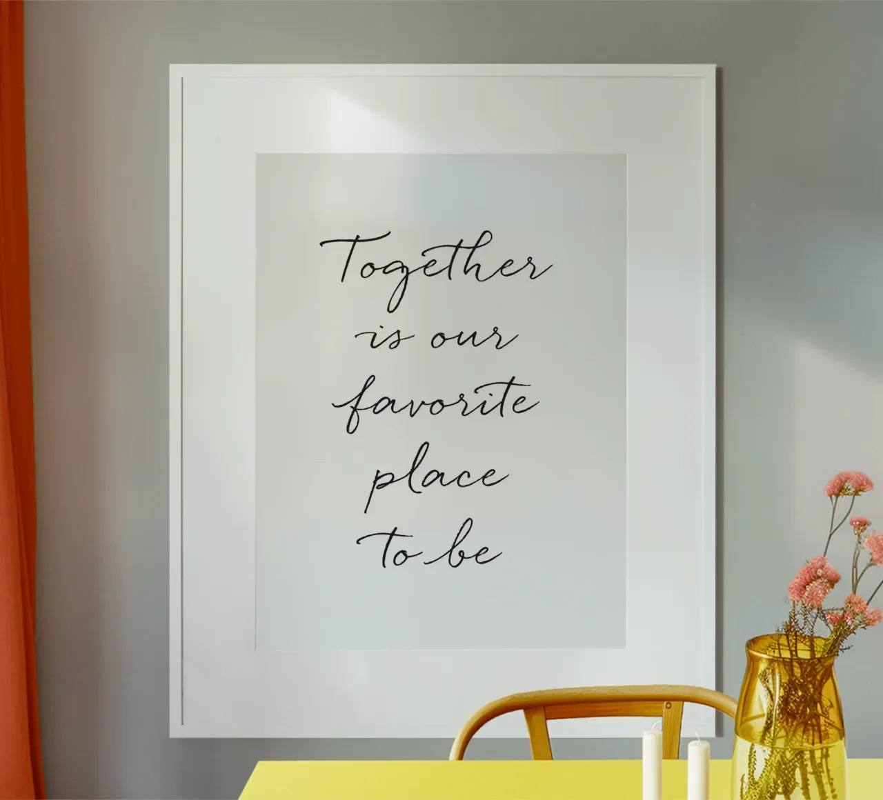 citazione tipografica poster con telaio in alluminio da Eva Rogers