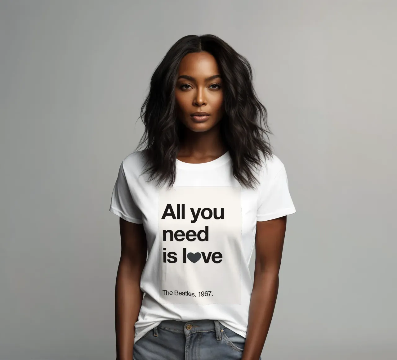 Need Love women's fitted t-shirt by Eva Rogers